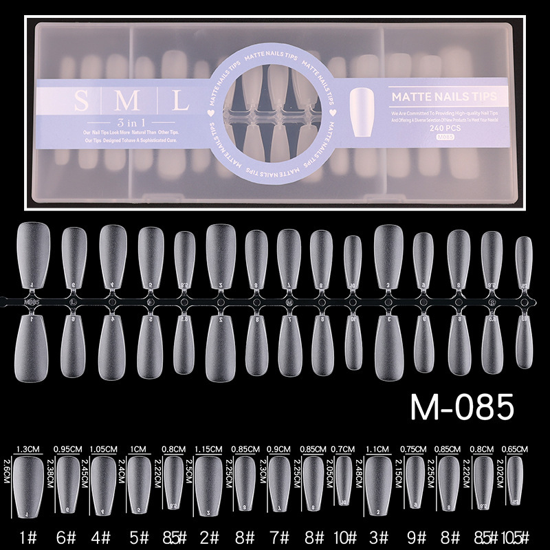 Fake Press On Nail Tips For Extension Matte Soft Nail Tips Fingernails (NTS-117)