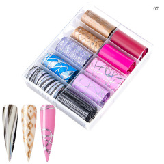 Nail Art Transfer Foil Set Multi-Color Nail Slides Leopard Sky Blooming Styles Nail Foils (XKZ-13)