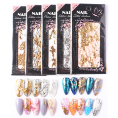 3D Mesh Gold Silver Net Line Tapes Nail Transfer Foils Stickers (XKZ-21)