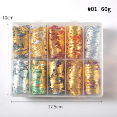 3D Mesh Gold Silver Net Line Tapes Nail Transfer Foils Stickers (XKZ-21)
