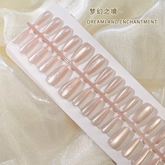 2024 High Quality Wholesale Cat Eye Shining Fake Nails Press On Nail 30 pcs (PNT-193)