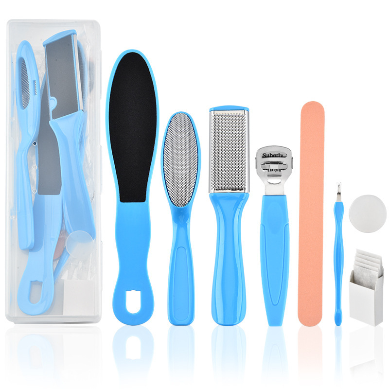 8 In 1 Pedicure Tool Set Dead Skin Remover Foot Polishing Cuticle Files Rasp Tools (FF40)