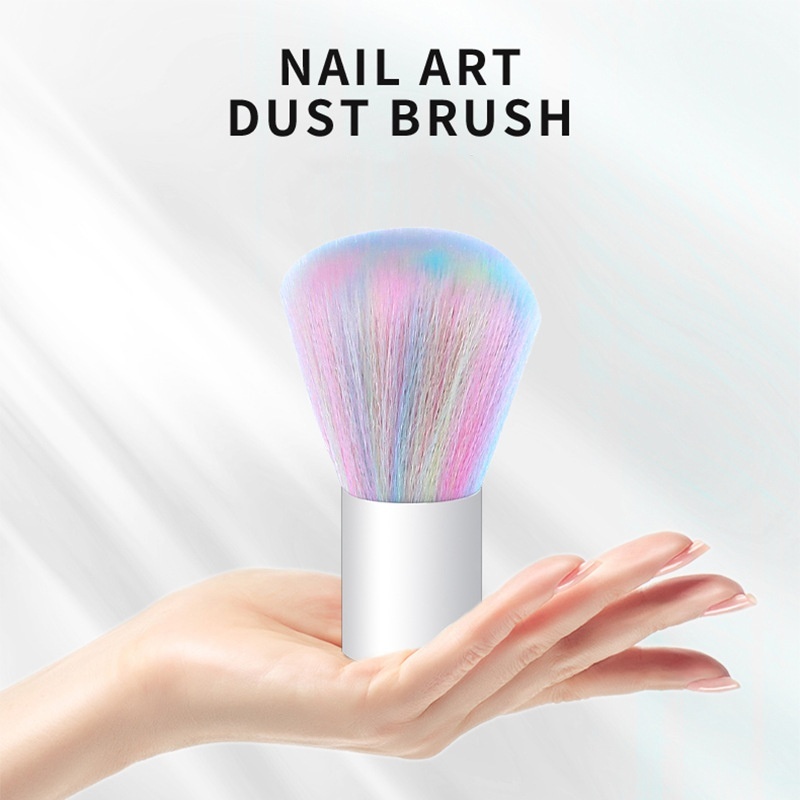 Mini Nail Dust Brushes Rainbow Color Dust Remover Manicure Cleaner Nail Care Tools (B072)
