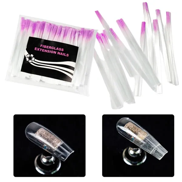 Fiber Builder Nail Extension Silk Fiberglass 100 pcs Wholesale Manicure Nail Art Products (FE01)