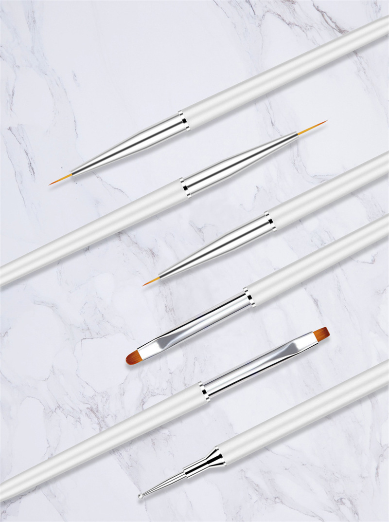 Wholesale Gel Brush Supplier Nail Painting Drawing Gel Polish Brushes 6 Pcs (B004)