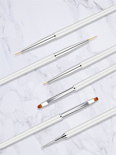 Wholesale Gel Brush Supplier Nail Painting Drawing Gel Polish Brushes 6 Pcs (B004)