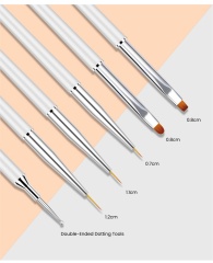 Wholesale Gel Brush Supplier Nail Painting Drawing Gel Polish Brushes 6 Pcs (B004)