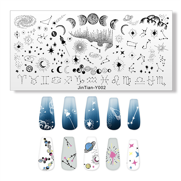 Wholesale DIY Nail Stamping Plates Animals Fruits Sun Moon Star Light Nails Art (SNA06)