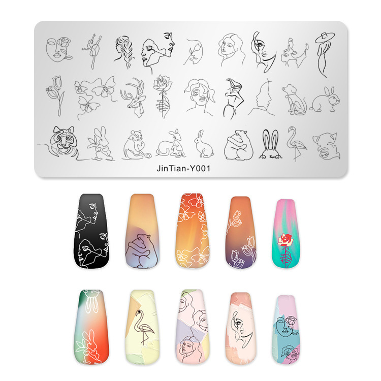Wholesale DIY Nail Stamping Plates Animals Fruits Sun Moon Star Light Nails Art (SNA06)