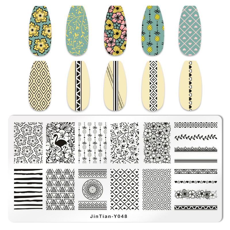 Nail Art Stamping Plates  Fireworks Waves Christmas Snow Flakes Stencils (SNA07)