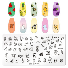 Wholesale DIY Nail Stamping Plates Animals Fruits Sun Moon Star Light Nails Art (SNA06)