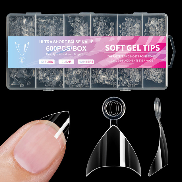 Ultra Short Nail Art False Tips DIY French Nails Manicure Salon (NTS-118)