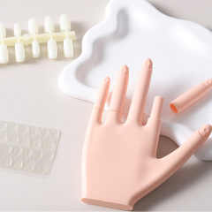 2024 Latest Nail Training Hands Silicone Detachable Fake Fingers Practice Hand (H01)