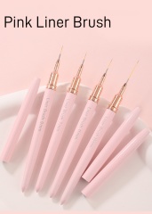 2024 Pink Color Nail Art Liner Metal Handle Nail Brushes DIY Manicure Tools(B008)