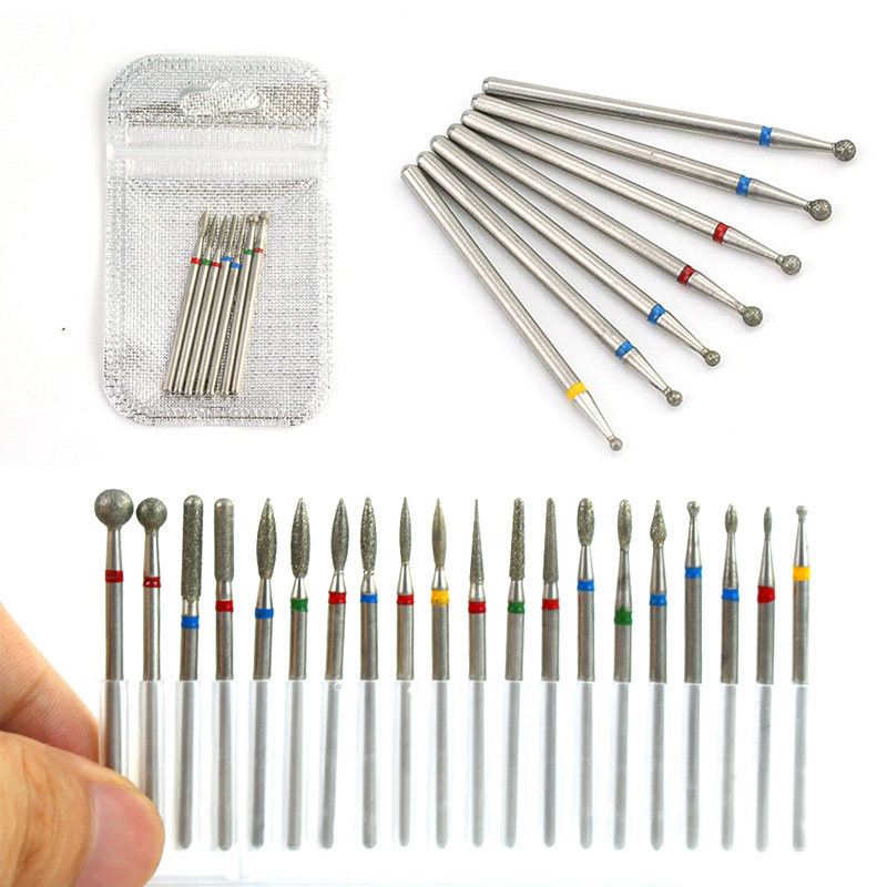 7 Pcs Nail Drill Bit Sets Manicure Electric Nail Files Bits Gel Remover Tools (NDB-85)