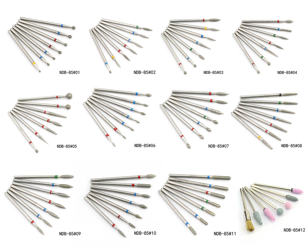 7 Pcs Nail Drill Bit Sets Manicure Electric Nail Files Bits Gel Remover Tools (NDB-85)