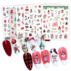 Christmas Nail Art Stickers Santa Snowflakes Butterfly Decals (NPP41)
