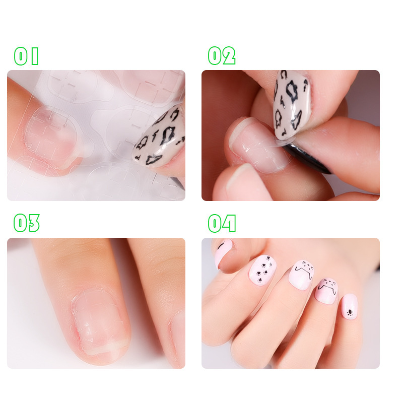 24 PCS Double Sided Jelly Sticker Glue Press On Nail Adhesive Tapes (NS02)