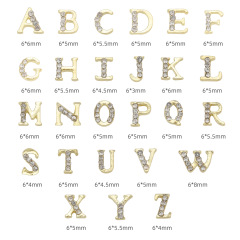 Nail Art Alloy Decoration Alphabets 26 Letters Accessories (D30)