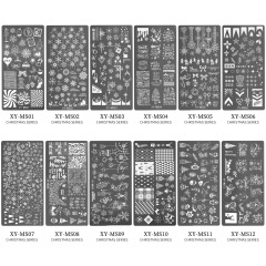 Latest Wholesale Christmas Nail Art Stamping Plates Snowflakes Santa Image Stencil Nail Templates (SNA08)