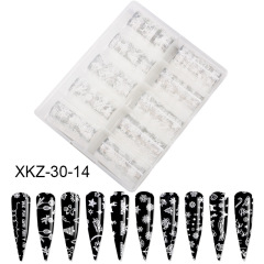 Nail Art Transfer Foil Set Christmas Snowflakes Santa Halloween Series Nail Foils (XKZ-30)