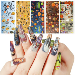 Nail Art Transfer Foil Set Christmas Snowflakes Santa Halloween Series Nail Foils (XKZ-30)