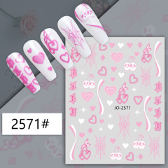 Halloween Nail Art Stickers Spider Web Skull Pumpkin Ghost Cute Cartoon Series Manicure Decoration (NPP42)