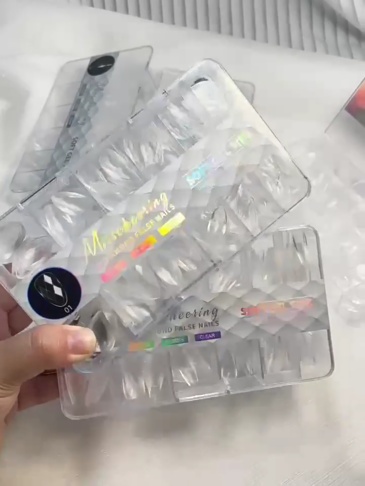 3D Diamond Shape Fake Nails Press On Nails Tips Reusable Nail Extension 120/140 pcs (NT37)