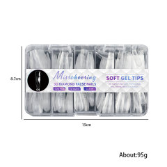 3D Diamond Shape Fake Nails Press On Nails Tips Reusable Nail Extension 120/140 pcs (NT37)