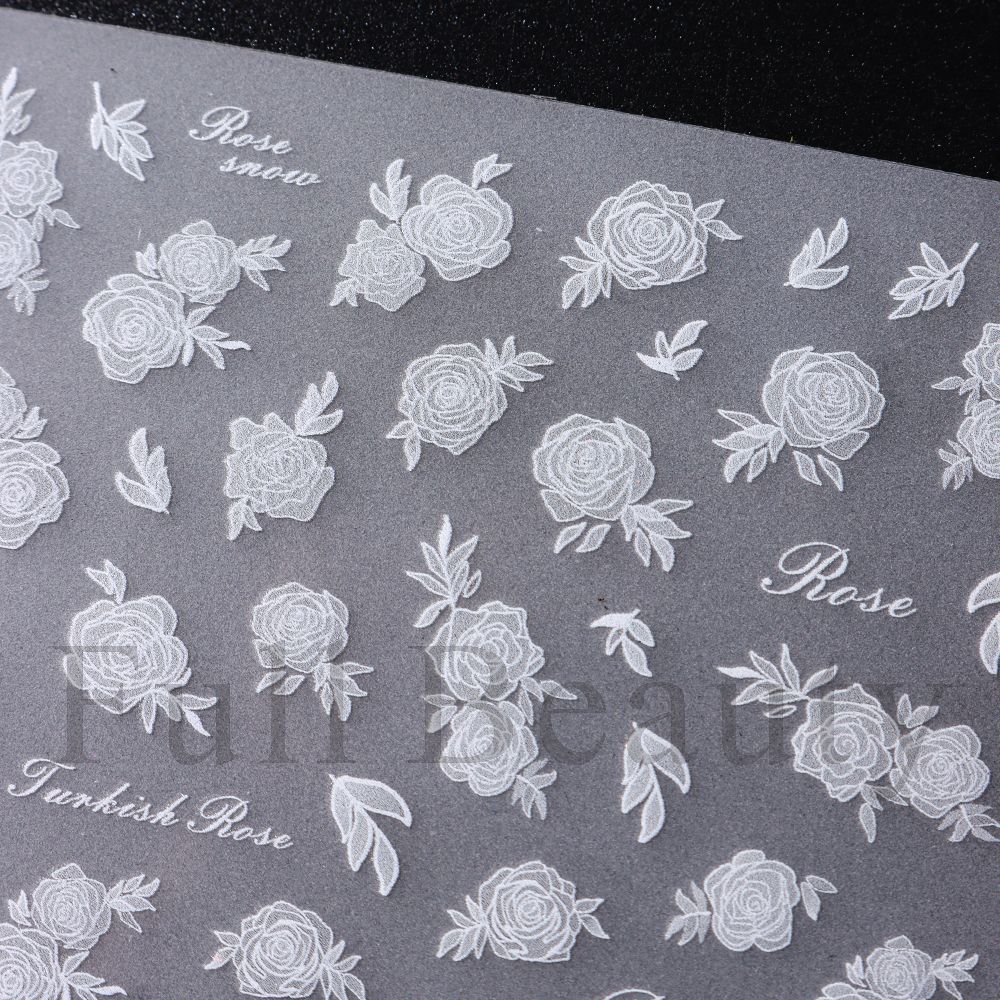 Wholesale Nail Art Transfer Stickers Adhesive Nail Decals Shinning Butterfly Flowers (NPP45)