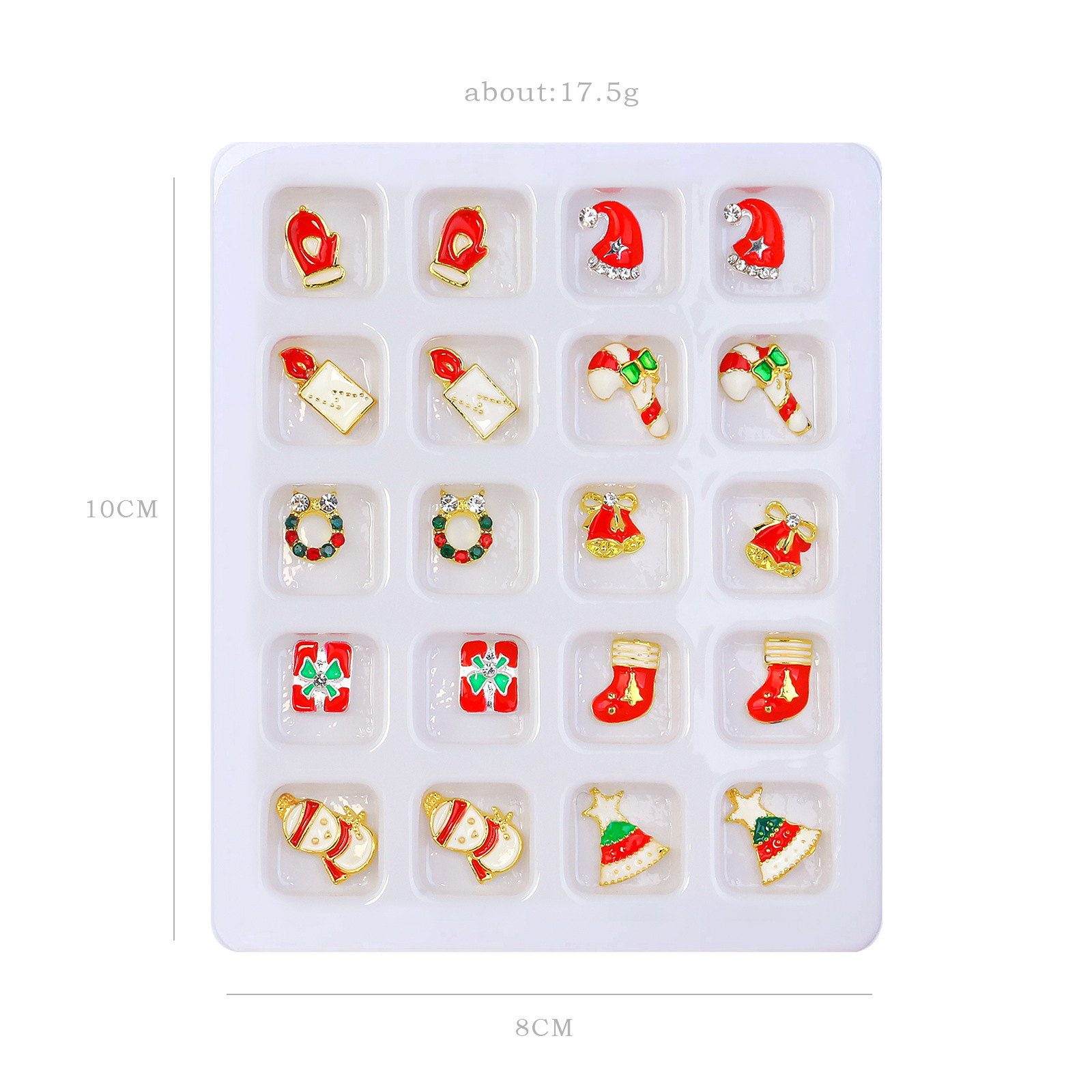Christmas Nail Charms 3D Alloy Decorations DIY Nails Jewelry(D31)