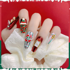 Christmas Nail Charms 3D Alloy Decorations DIY Nails Jewelry(D31)