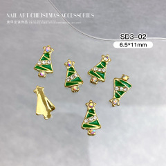New Christmas Trees Nail Art Alloy Charms 3D Metal Jewelry Accessories (D125)