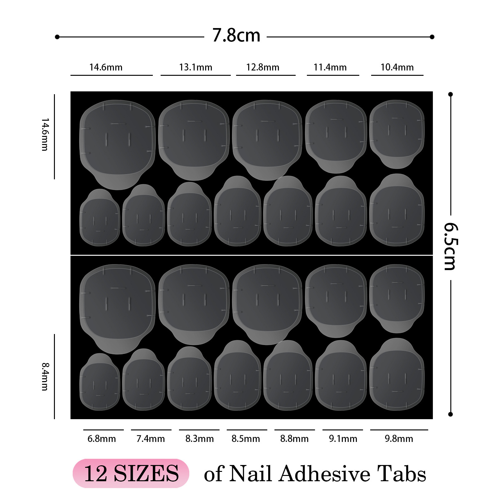 Second Generation Jelly Sticker Glue Press On Nail UV Adhesive Tapes (NS03)