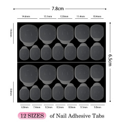 Second Generation Jelly Sticker Glue Press On Nail UV Adhesive Tapes (NS03)