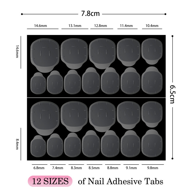 Second Generation Jelly Sticker Glue Press On Nail UV Adhesive Tapes (NS03)