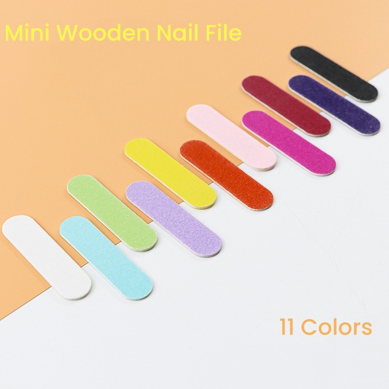 Mini Nail Wooden Files Double Sided Manicure Tools Sanding Files (FF41)
