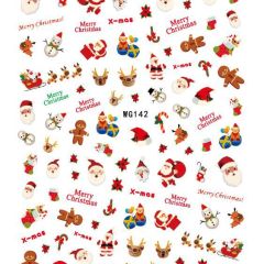 Nail Stickers Supplier Christmas Santa Snowflakes Manicure Products (NPP46)