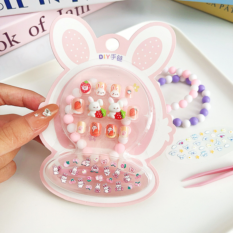 Hot Sale Children's Wearable Fingernails DIY Bracelet Cartoon Sticker Kit (PNT-209)