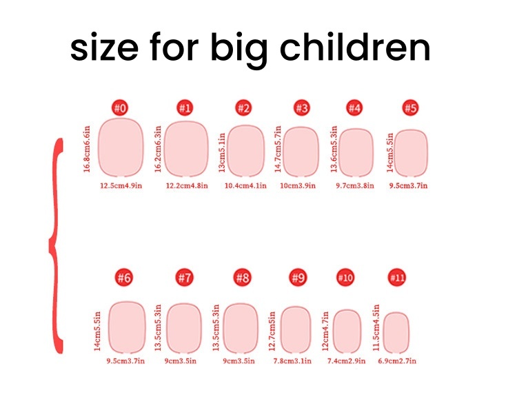 Self-adhesive Children Nail Tips in Cartoon Lovely Designs Wearable Fingernails  (PNT-184)