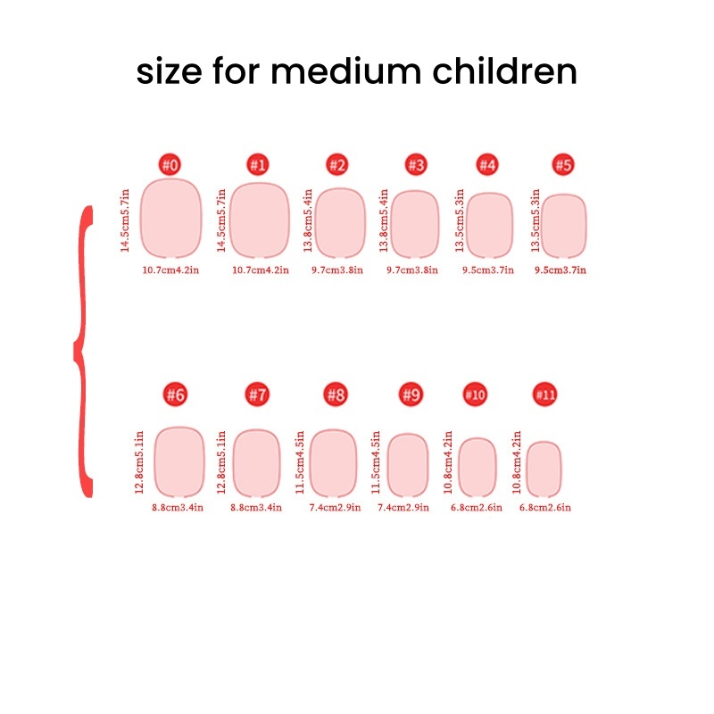Self-adhesive Children Nail Tips in Cartoon Lovely Designs Wearable Fingernails  (PNT-184)