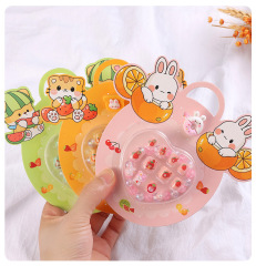 Kids Press On Nails With Bracelet Ring Kits Animals Cartoon Fingertips (PNT-109)
