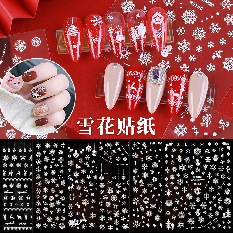 Nail Stickers Supplier Christmas Santa Snowflakes Manicure Products (NPP46)