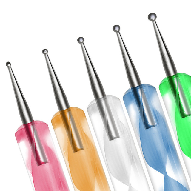 Dual-Ended 2 Ways Dotting Pens Nail Art Painting Carving Manicure Tool (B011)