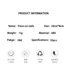 Wearable Cat Eye Gilding Press On Nail One Minute Nail Art Manicure (PNT-216)