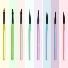 Manicure Nail Art Brush Set 8 Pcs Drawing Painting Liner Brush Tools Wholesale Nail Supply (B013)