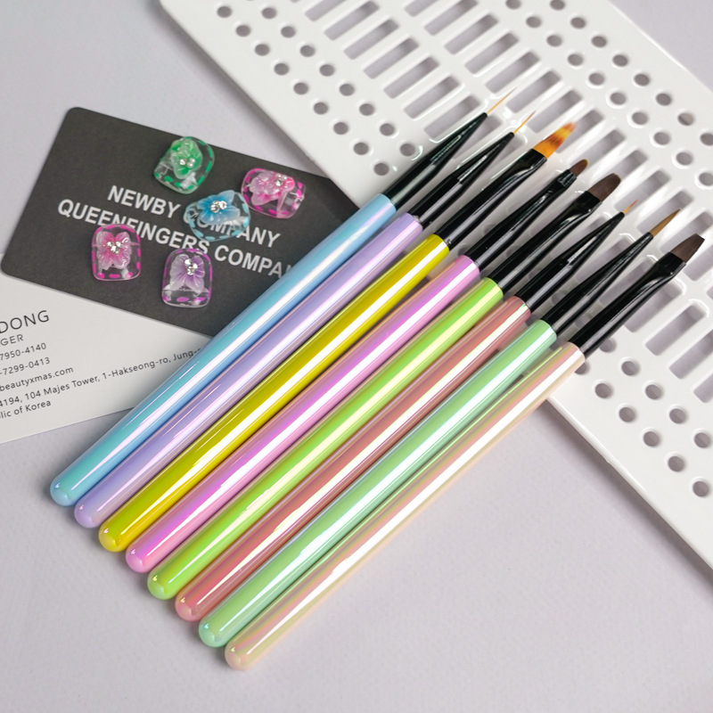 Manicure Nail Art Brush Set 8 Pcs Drawing Painting Liner Brush Tools Wholesale Nail Supply (B013)