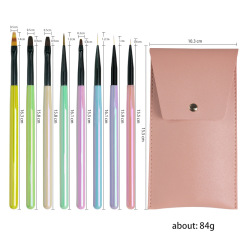 Manicure Nail Art Brush Set 8 Pcs Drawing Painting Liner Brush Tools Wholesale Nail Supply (B013)