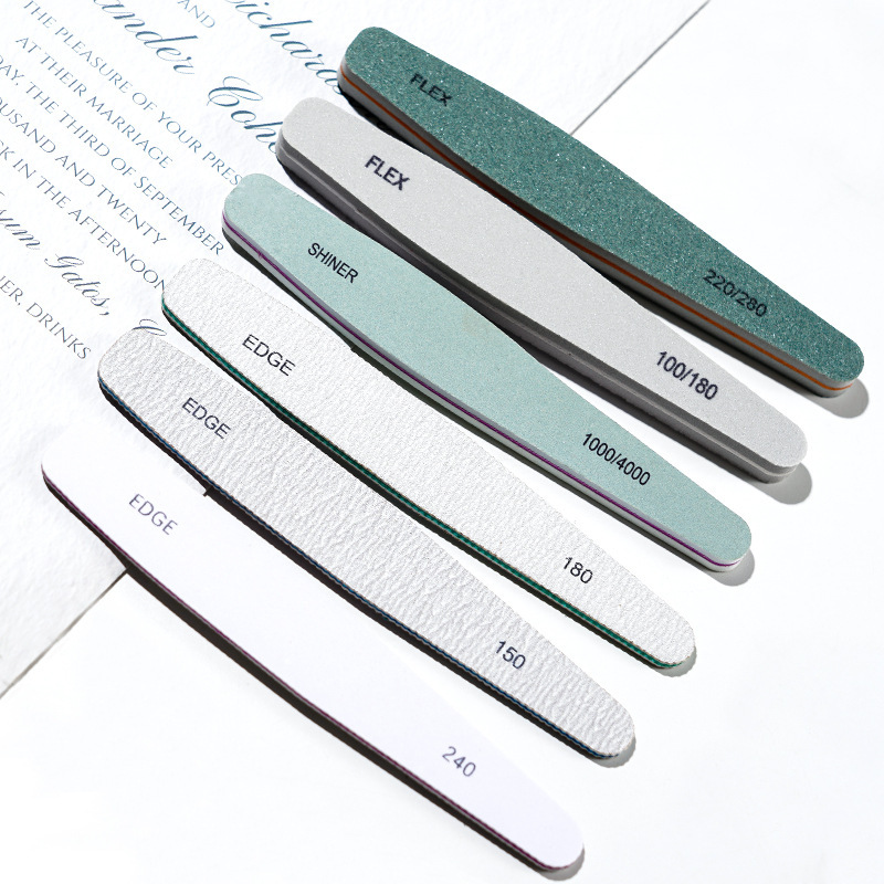 High Quality Manicure Pedicure Nail Art Sponge Buffer Files Set 6 Pieces Sanding File Tools (FF27)