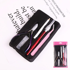 Chinese Wholesale Nail Supplies Manicure Nail Art Nipper Clipper Tweezers Cuticle Scissors Tool Sets (PRC-57)